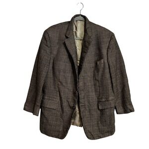Samuelsohn Holland & Sherry Wool Cashmere Blazer Brown Plaid Sport Coat Canada